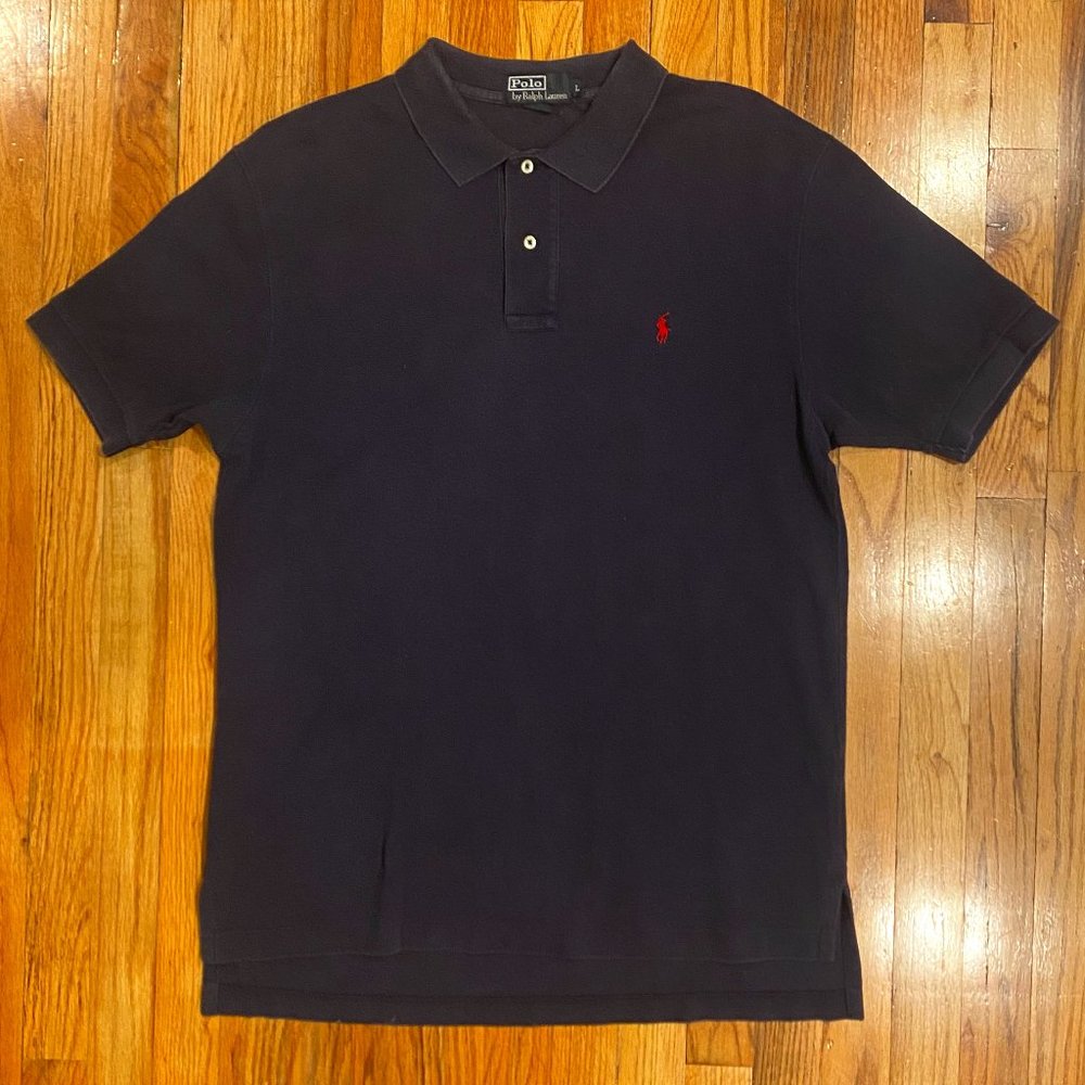 Polo Ralph Lauren Mens Navy Short Sleeve Polo Shirt Size Large